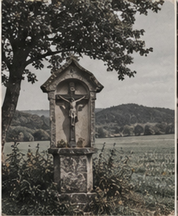 Illustrative wayside crucifix